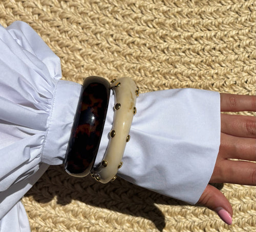 Bangle Armband Leopard Print Bruin