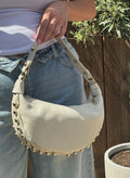 Schoudertas Beige met Studs